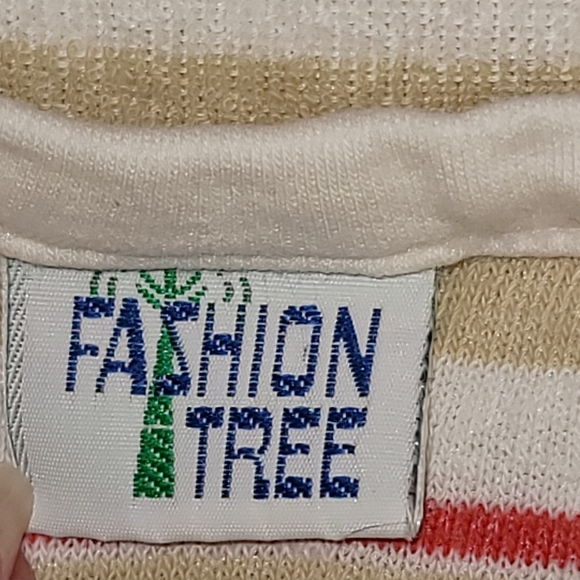 Fashion Tree terrycloth crop top Sz L - Picture 3 of 6